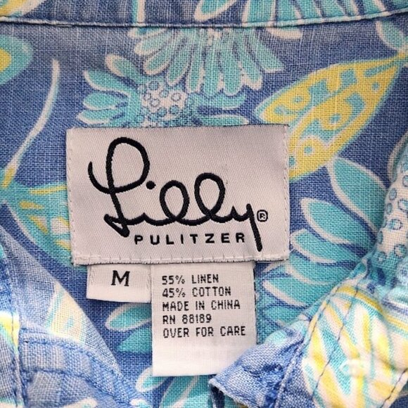 Vintage Lilly Pulitzer Women's Long Sleeve Button-Down Shirt Size medium - Picture 6 of 6